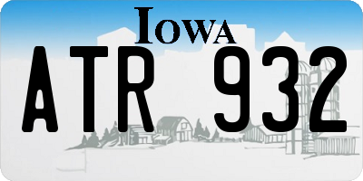 IA license plate ATR932