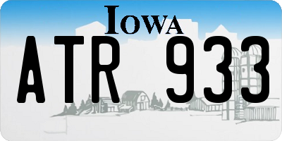 IA license plate ATR933