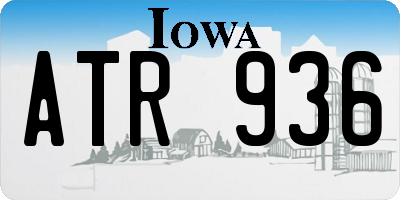IA license plate ATR936
