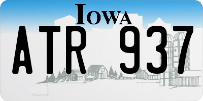 IA license plate ATR937