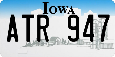 IA license plate ATR947
