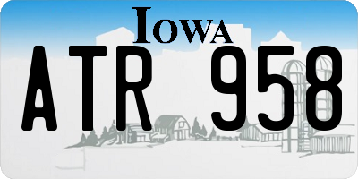 IA license plate ATR958