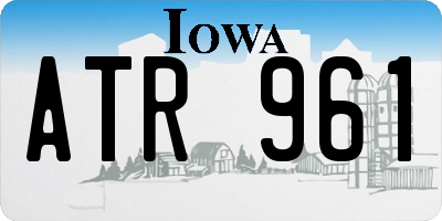 IA license plate ATR961
