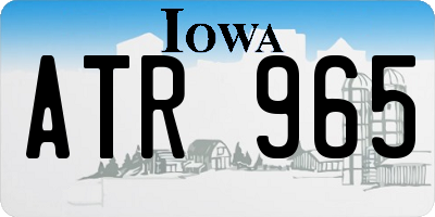 IA license plate ATR965