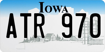 IA license plate ATR970