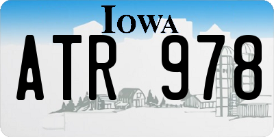 IA license plate ATR978