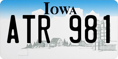 IA license plate ATR981