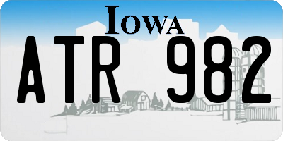 IA license plate ATR982