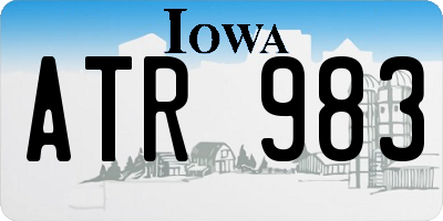 IA license plate ATR983