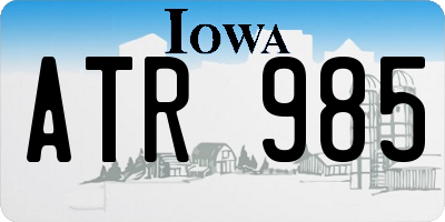 IA license plate ATR985