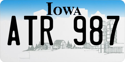 IA license plate ATR987