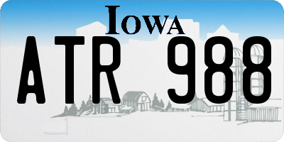 IA license plate ATR988