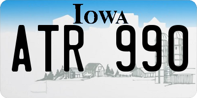 IA license plate ATR990