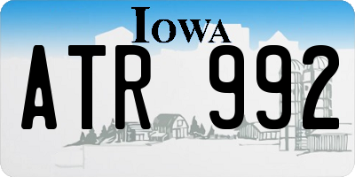 IA license plate ATR992
