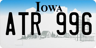IA license plate ATR996