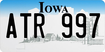 IA license plate ATR997