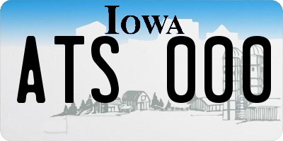 IA license plate ATS000