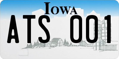 IA license plate ATS001