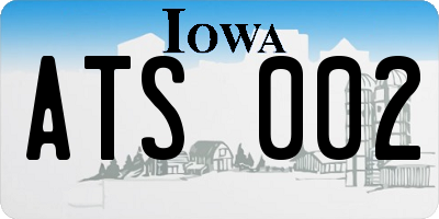 IA license plate ATS002