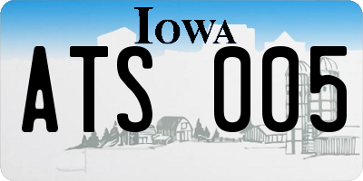 IA license plate ATS005
