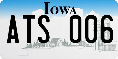 IA license plate ATS006