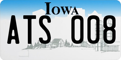 IA license plate ATS008