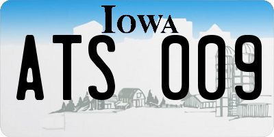 IA license plate ATS009