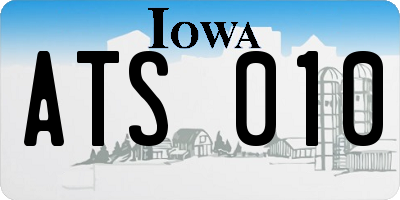 IA license plate ATS010