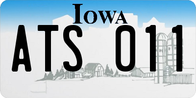 IA license plate ATS011