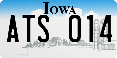 IA license plate ATS014