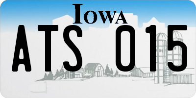 IA license plate ATS015