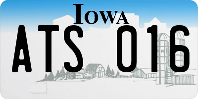 IA license plate ATS016
