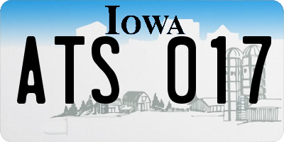 IA license plate ATS017