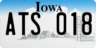 IA license plate ATS018