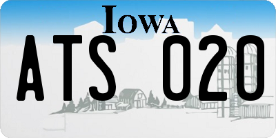IA license plate ATS020