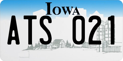 IA license plate ATS021