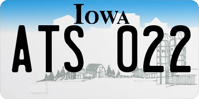 IA license plate ATS022