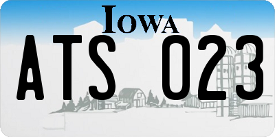 IA license plate ATS023