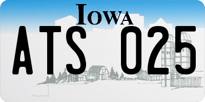 IA license plate ATS025