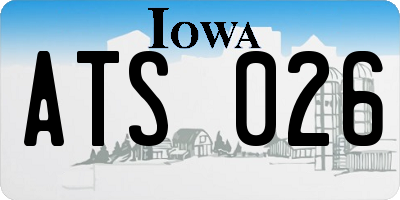 IA license plate ATS026