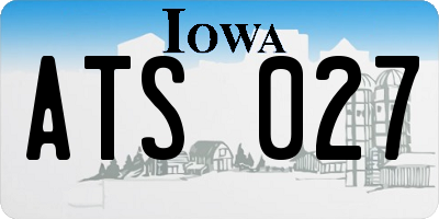 IA license plate ATS027
