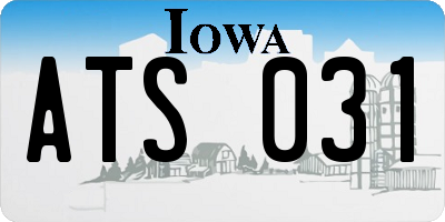 IA license plate ATS031