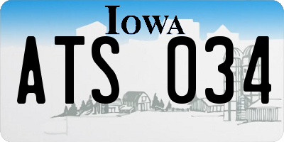 IA license plate ATS034