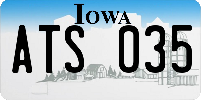 IA license plate ATS035
