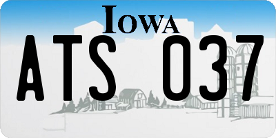IA license plate ATS037