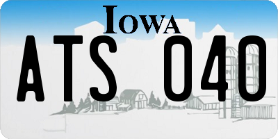IA license plate ATS040