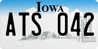IA license plate ATS042