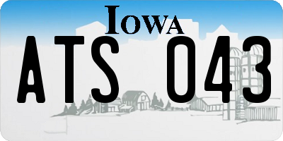 IA license plate ATS043