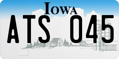 IA license plate ATS045