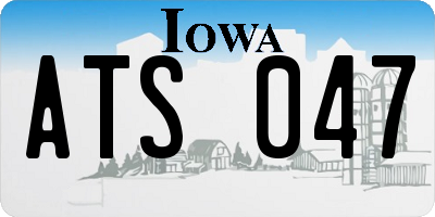 IA license plate ATS047